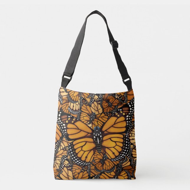 Monarch Butterfly Migration Crossbody Bag (Front)