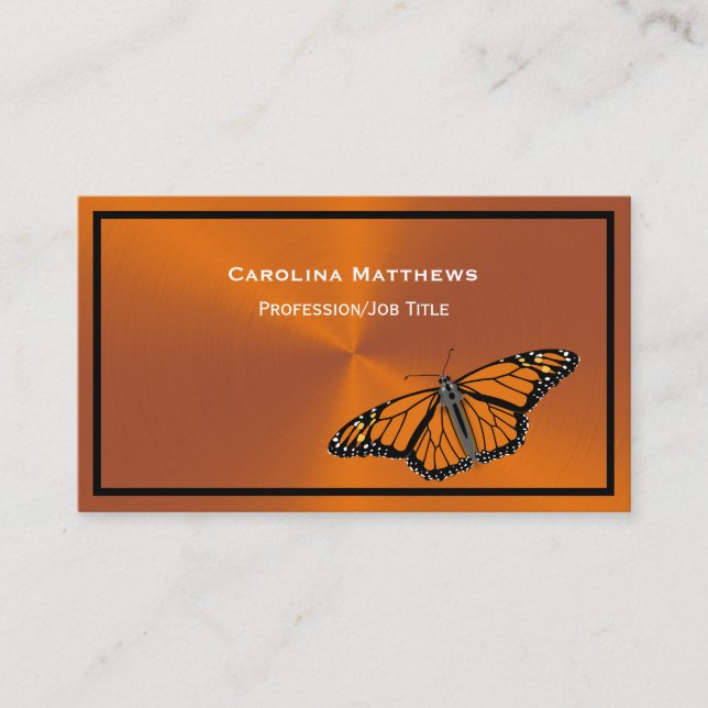 Monarch Butterfly Minimalist Business Card (Front)