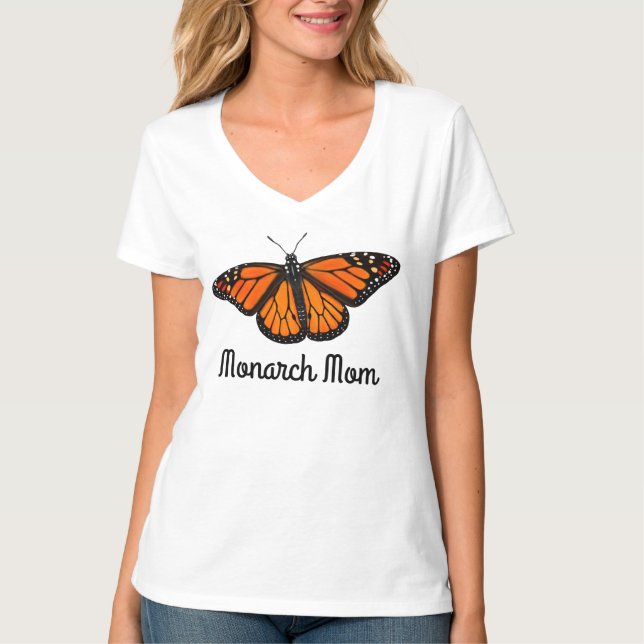 Monarch Butterfly Mom Ladies Tee (Front)