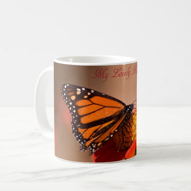 Monarch Butterfly Mothers day gift Coffee Mug (Front Left)