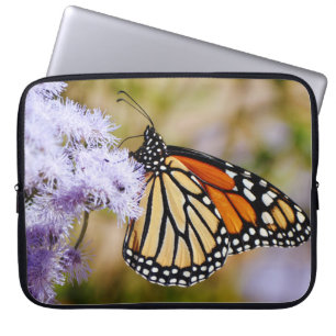 Monarch Butterfly Nature Flowers Laptop Cover