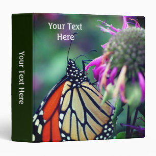 Monarch Butterfly Nature Personalized 3 Ring Binder