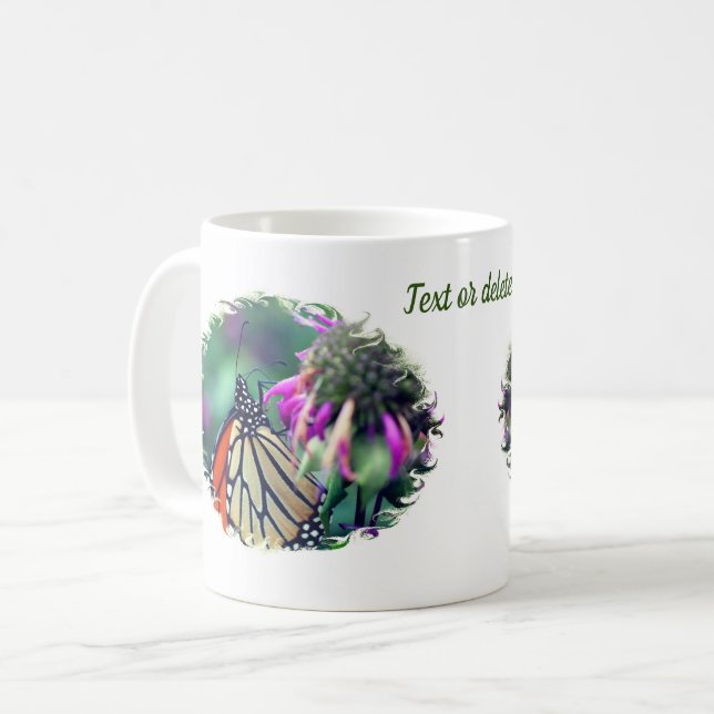 Monarch Butterfly Nature Personalized Coffee Mug (Front Left)