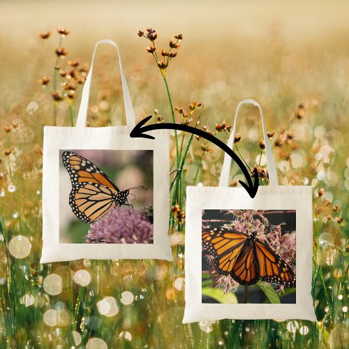 Monarch Butterfly Nature Photography Floral Tote Bag