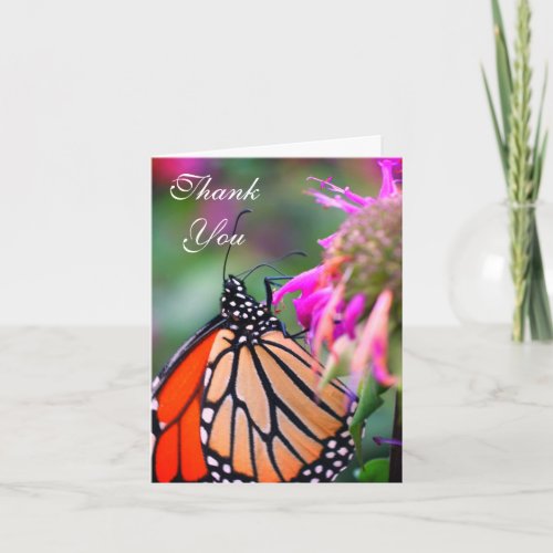 Monarch Butterfly Nature Thank You Card