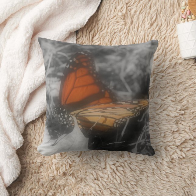 Monarch Butterfly Nature Throw Pillow (Blanket)