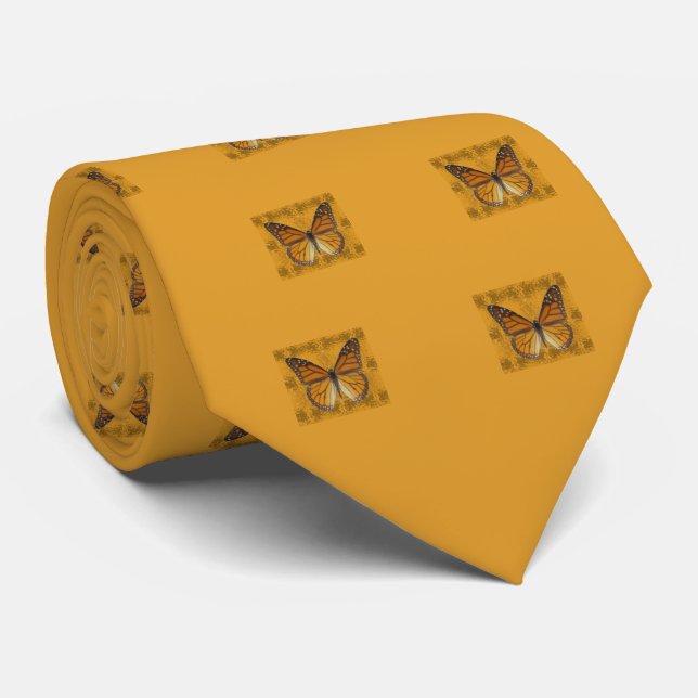 Monarch Butterfly Neck Tie (Rolled)