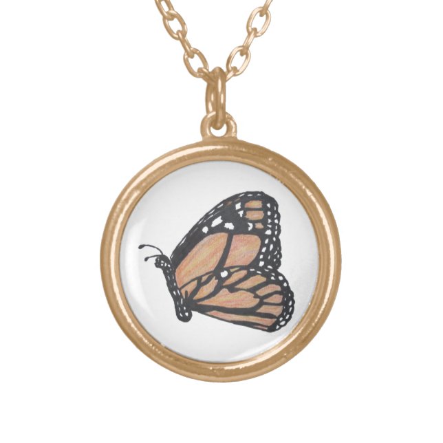 Monarch Butterfly Necklace - USA (Front)
