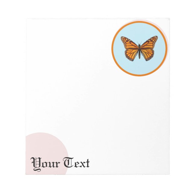 Monarch Butterfly Notepad (Front)