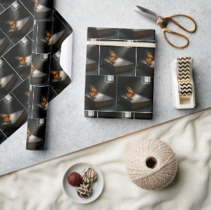 Monarch Butterfly On a Holy Bible Wrapping Paper