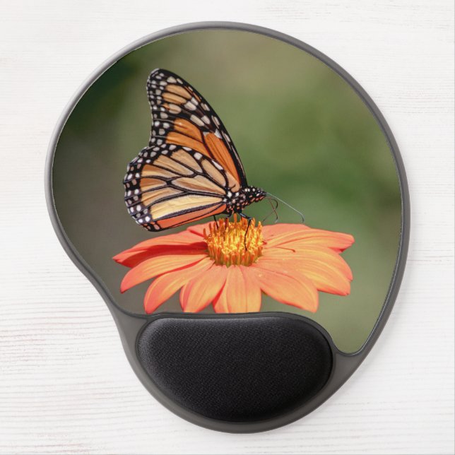 Monarch Butterfly on an orange flower Gel Mouse Pad (Front)