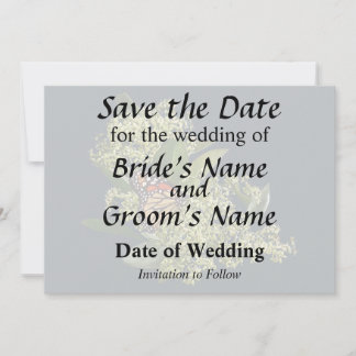 Monarch Butterfly on Euonymus Save The Date