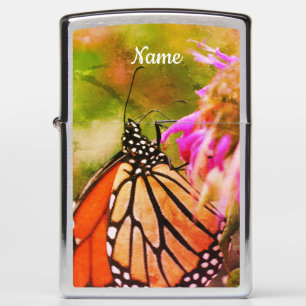 Monarch Butterfly On Flower Abstract Personalized Zippo Lighter