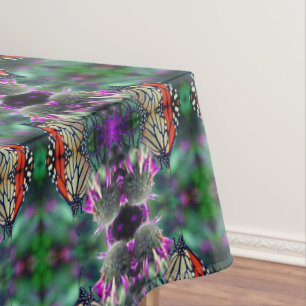 Monarch Butterfly On Flower Abstract  Tablecloth