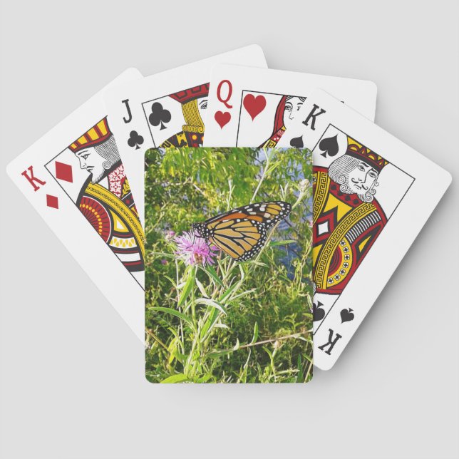 Monarch Butterfly on Flower Poker Cards (Back)