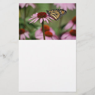 Monarch Butterfly on Flower Stationery