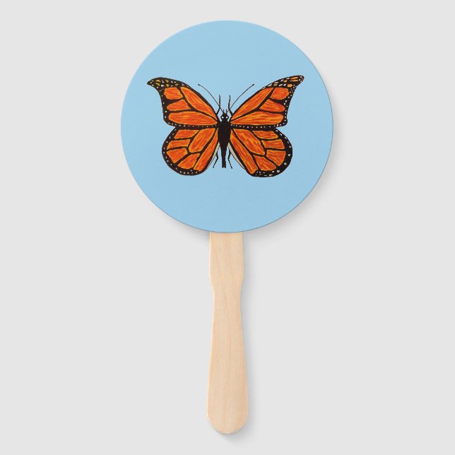 Monarch Butterfly on Hand Fan (Front)