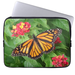Monarch Butterfly on Lantana  Laptop Sleeve