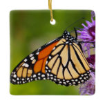 Monarch Butterfly on Liatris Ceramic Ornament