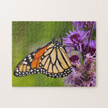 Monarch Butterfly on Liatris Jigsaw Puzzle