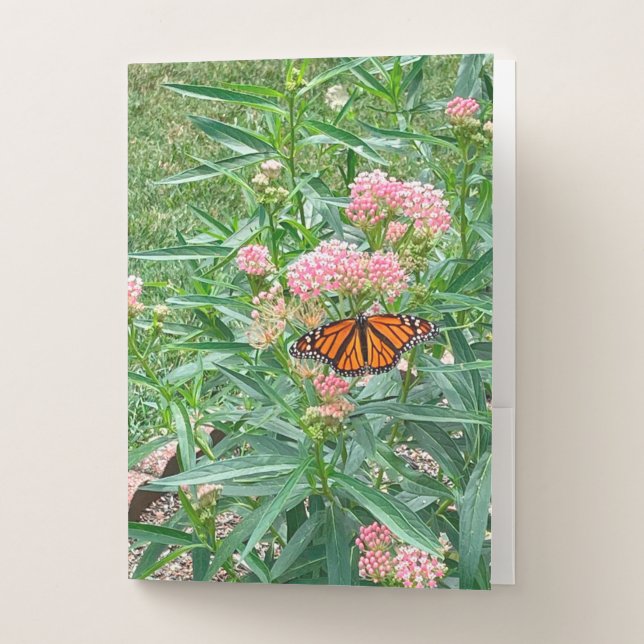 Monarch Butterfly on Milkweed Pocket Folder (Front)