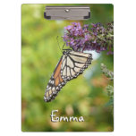 Monarch Butterfly on Purple Butterfly Bush Clipboard