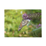 Monarch Butterfly on Purple Butterfly Bush Doormat