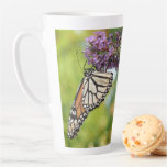 Monarch Butterfly on Purple Butterfly Bush Latte Mug