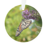 Monarch Butterfly on Purple Butterfly Bush Ornament