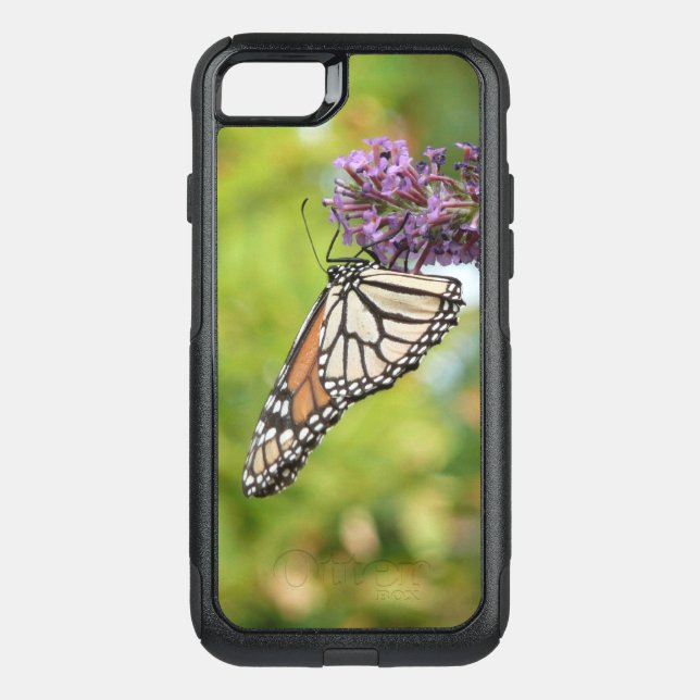 Monarch Butterfly on Purple Butterfly Bush Otterbox iPhone Case (Back)