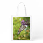 Monarch Butterfly on Purple Butterfly Bush Reusable Grocery Bag