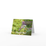 Monarch Butterfly on Purple Butterfly Bush Thank You Card