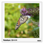 Monarch Butterfly on Purple Butterfly Bush Wall Sticker
