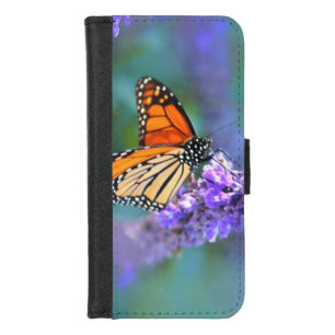 Monarch Butterfly on Purple lilac Flower iPhone 8/7 Wallet Case