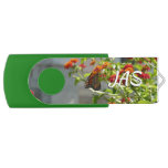 Monarch Butterfly on Red Butterfly Bush Flash Drive