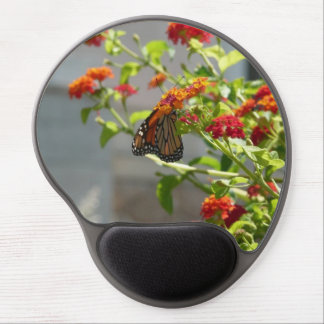 Monarch Butterfly on Red Butterfly Bush Gel Mouse Pad