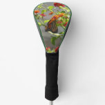 Monarch Butterfly on Red Butterfly Bush Golf Head Cover
