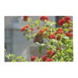 Monarch Butterfly on Red Butterfly Bush Placemat