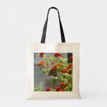 Monarch Butterfly on Red Butterfly Bush Tote Bag