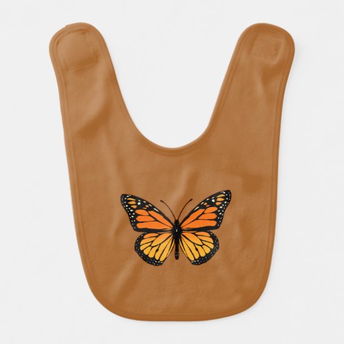 Monarch Butterfly on Sienna Baby Bib