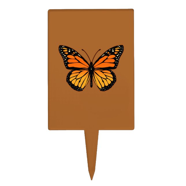Monarch Butterfly on Sienna Cake Topper (Front)