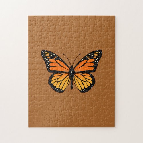 Monarch Butterfly on Sienna Jigsaw Puzzle