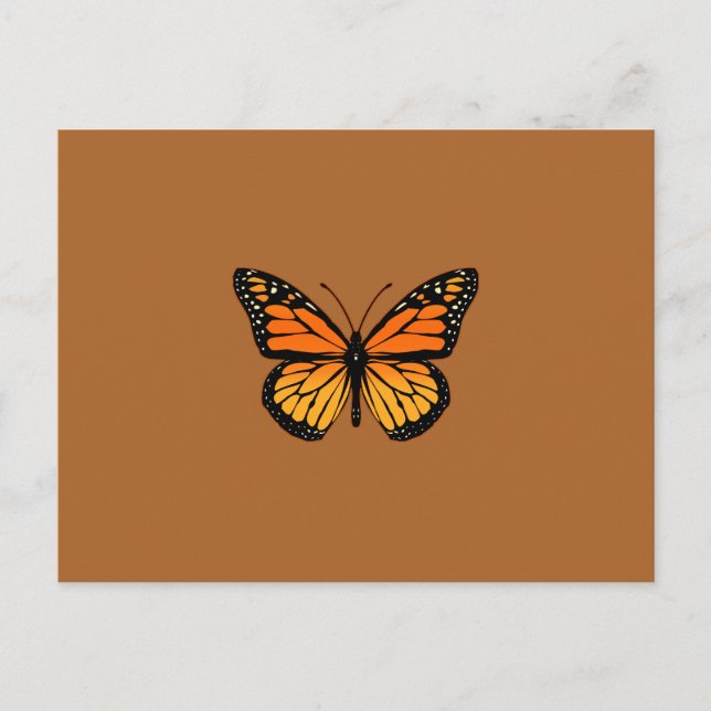 Monarch Butterfly on Sienna Postcard (Front)