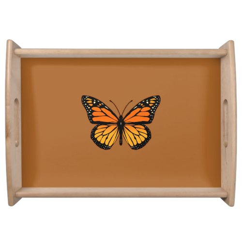 Monarch Butterfly on Sienna Serving Tray