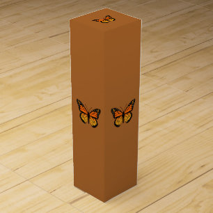 Monarch Butterfly on Sienna Wine Box