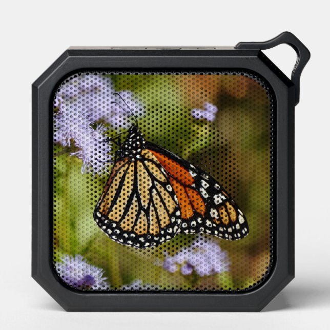 Monarch Butterfly on Wildflower Photographic Art Bluetooth Speaker (Front)