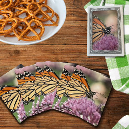 Monarch Butterfly on Wildflower Playing Cards