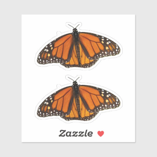 Monarch Butterfly Open Wings Sticker (Sheet)