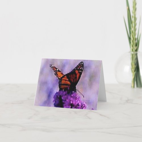 Monarch Butterfly Orange and Black Sympathy Card