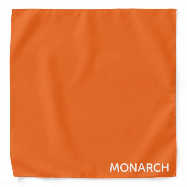 Monarch butterfly orange color name bandana (Front)